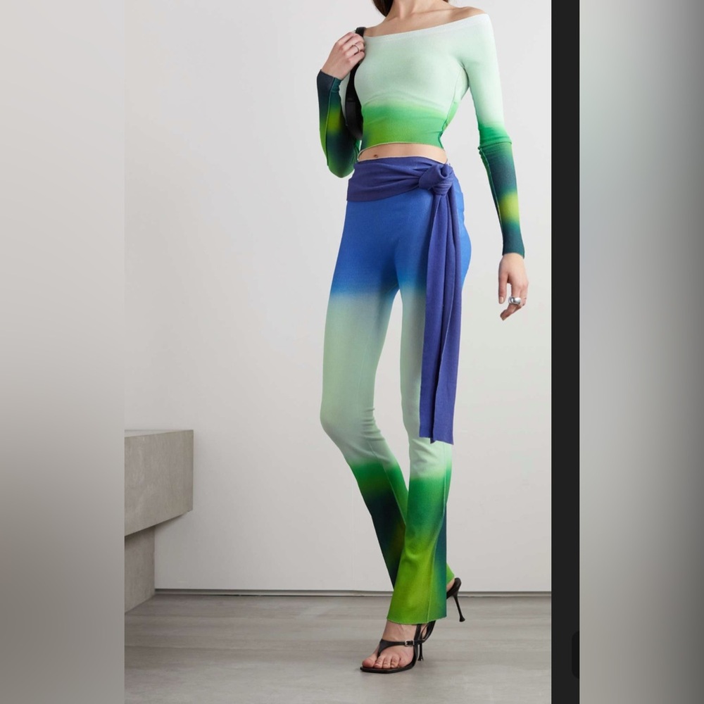 Off-White Printed Stretch-Knit Top Pants IT38 US2 UK6 XS $1406